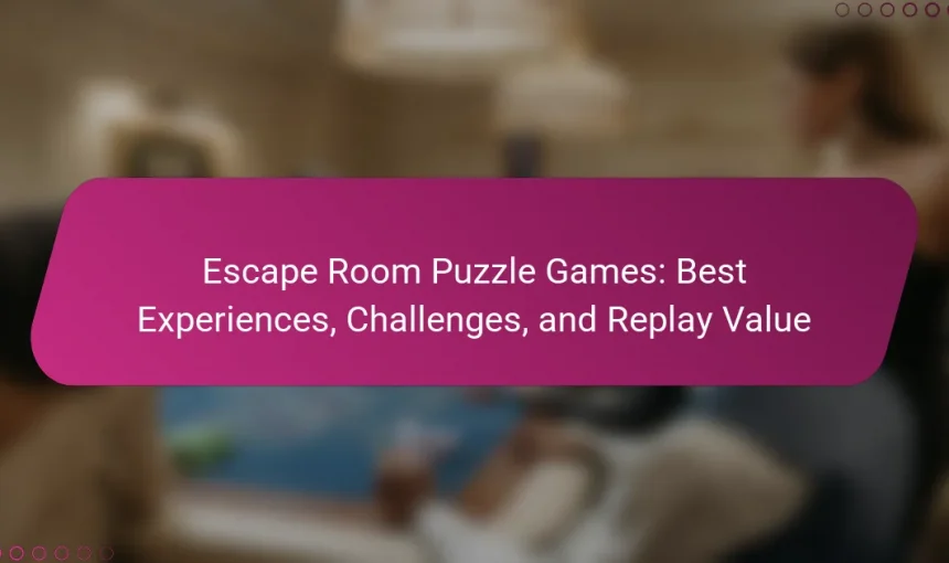 Escape Room Puzzle Games: Best Experiences, Challenges, and Replay Value