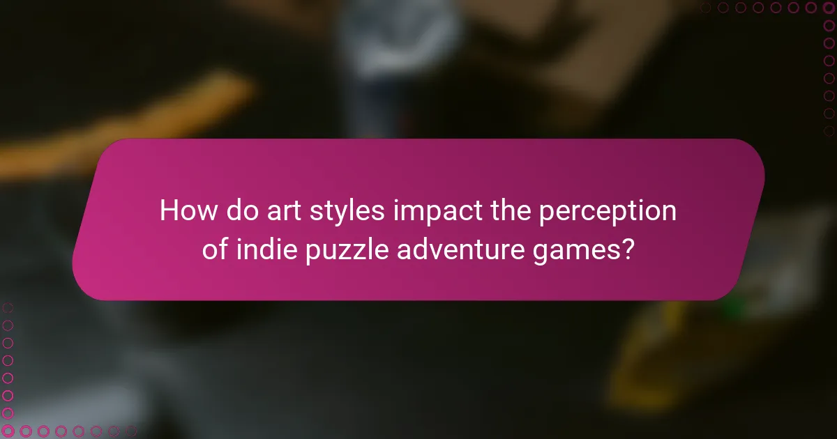 How do art styles impact the perception of indie puzzle adventure games?