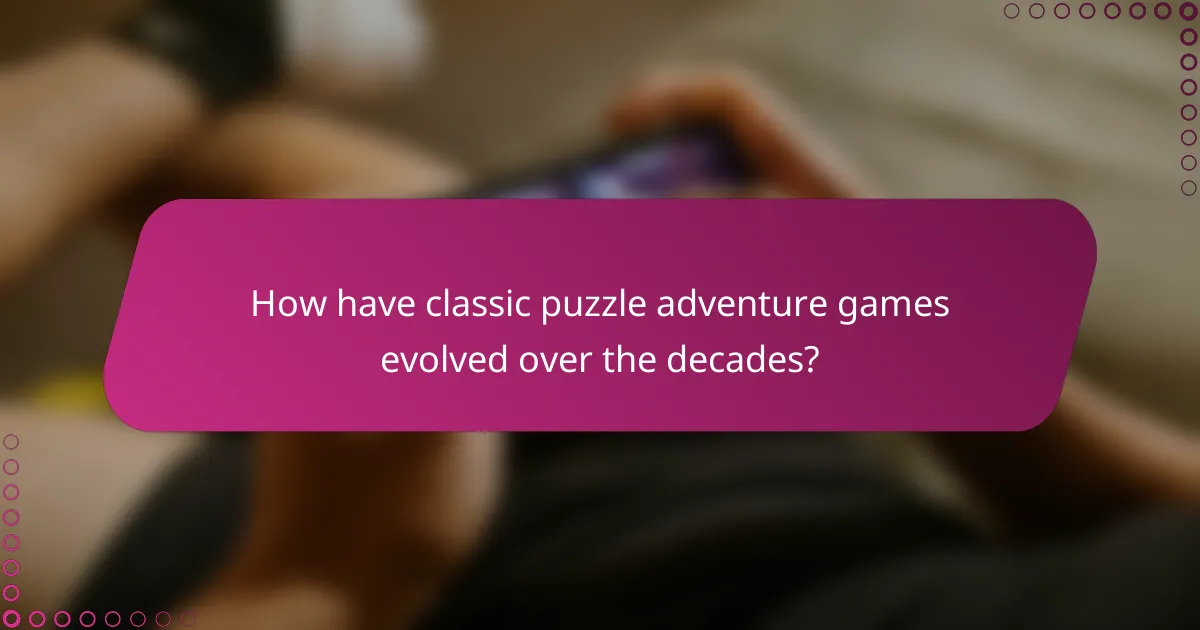 How have classic puzzle adventure games evolved over the decades?