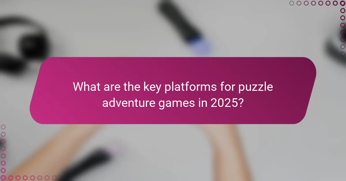 What are the key platforms for puzzle adventure games in 2025?