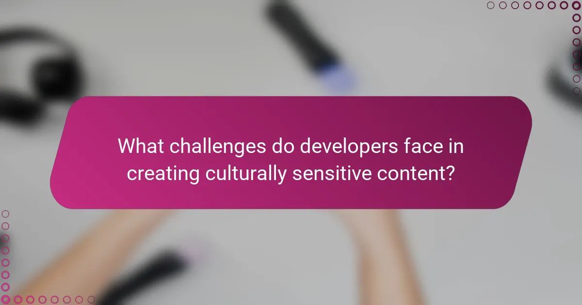 What challenges do developers face in creating culturally sensitive content?