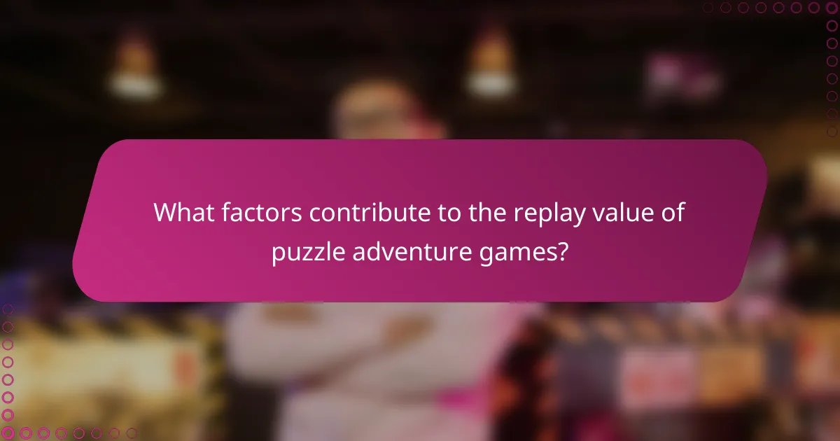 What factors contribute to the replay value of puzzle adventure games?